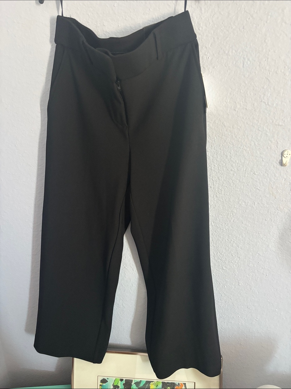 Nordstrom Black Cropped Wide-Leg Women's Pants